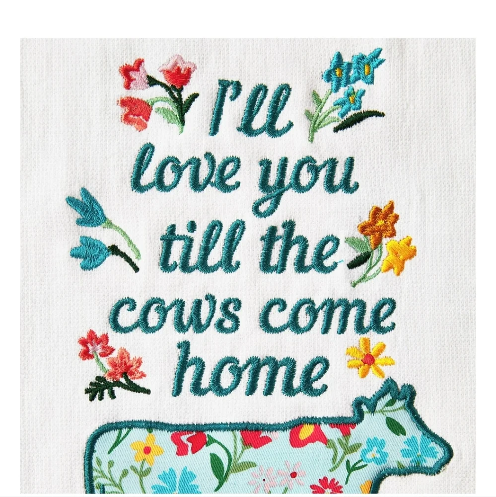 Animals Kitchen Towels Set of 2 The Pioneer Woman Cottage Core Cows 🐄🐄 Love 🥰